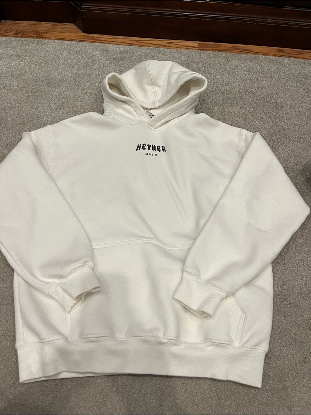 Heath Ceramics Off-White Pullover Hoodie with Small Logo